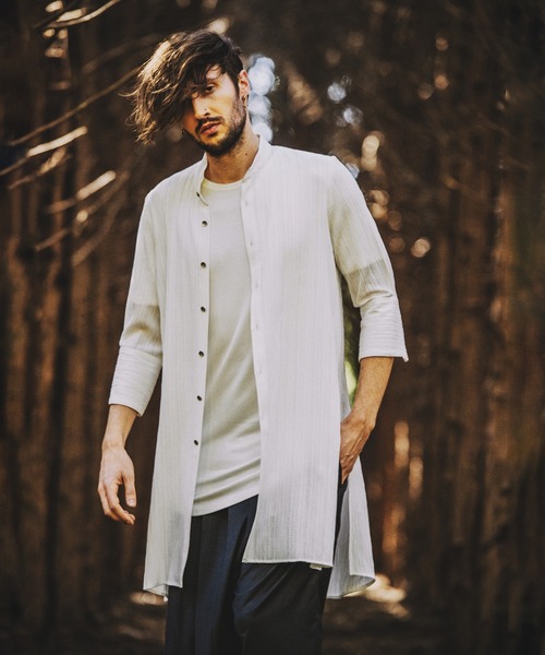 NO ID.（ノーアイディ）の「【NO ID.】Rib Round Crew-Neck T-Shirt / テレコ ラウンド クルーネック Tシャツ（Tシャツ/カットソー・メンズ・ホワイト/ブラック/グレー・1/2）」の7枚目の写真