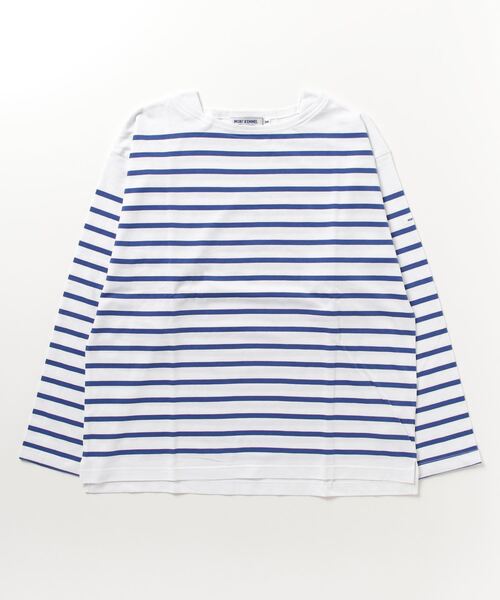 MONT KEMMEL（モンケメル）の「【 MONTKEMMEL / モンケメル 】ボーダーバスクシャツ BASQUE SHIRTS ロンTシャツ（Tシャツ/カットソー・レディース・ブラック/オレンジ/ブルー/ターコイズブルー/ホワイト/グリーン・36）」の9枚目の写真