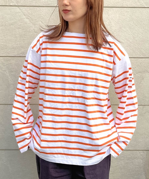 MONT KEMMEL（モンケメル）の「【 MONTKEMMEL / モンケメル 】ボーダーバスクシャツ BASQUE SHIRTS ロンTシャツ（Tシャツ/カットソー・レディース・ブラック/オレンジ/ブルー/ターコイズブルー/ホワイト/グリーン・36）」の22枚目の写真