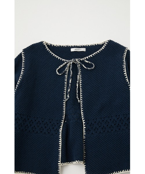 MOUSSY（マウジー）の「CROCHET KNIT ジャケット（その他アウター・レディース・ネイビー/アイボリー/ライトブルー・FREE）」の13枚目の写真