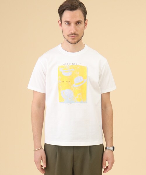 TAKEO KIKUCHI(タケオキクチ)の「◆【Sサイズ~】ボーラーハット プリント Tシャツ(Tシャツ/カットソー・メンズ・ブラック/ホワイト/サンドベージュ・01/02/03/04)」の19枚目の写真