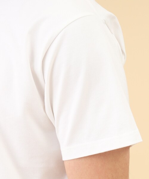 TAKEO KIKUCHI(タケオキクチ)の「◆【Sサイズ~】ボーラーハット プリント Tシャツ(Tシャツ/カットソー・メンズ・ブラック/ホワイト/サンドベージュ・01/02/03/04)」の4枚目の写真