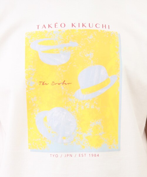 TAKEO KIKUCHI(タケオキクチ)の「◆【Sサイズ~】ボーラーハット プリント Tシャツ(Tシャツ/カットソー・メンズ・ブラック/ホワイト/サンドベージュ・01/02/03/04)」の9枚目の写真