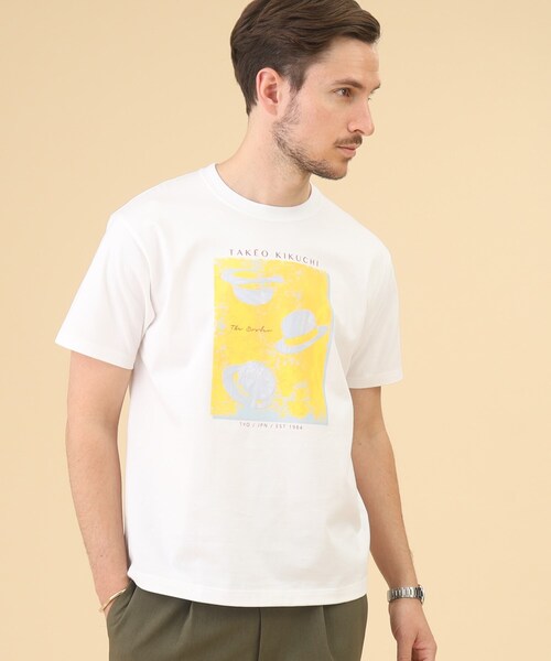 TAKEO KIKUCHI(タケオキクチ)の「◆【Sサイズ~】ボーラーハット プリント Tシャツ(Tシャツ/カットソー・メンズ・ブラック/ホワイト/サンドベージュ・01/02/03/04)」の21枚目の写真