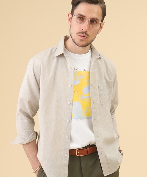 TAKEO KIKUCHI(タケオキクチ)の「◆【Sサイズ~】ボーラーハット プリント Tシャツ(Tシャツ/カットソー・メンズ・ブラック/ホワイト/サンドベージュ・01/02/03/04)」の18枚目の写真