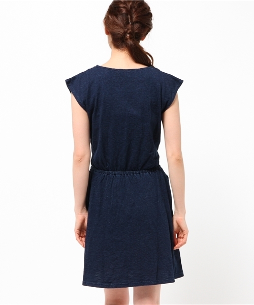 Kastane（カスタネ）の「【Kastane】インディゴ天竺ワンピース（ワンピース・レディース・インディゴブルー/ライトブルー/レッド・FREE）」の6枚目の写真