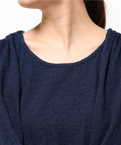 Kastane（カスタネ）の「【Kastane】インディゴ天竺ワンピース（ワンピース・レディース・インディゴブルー/ライトブルー/レッド・FREE）」の8枚目の写真