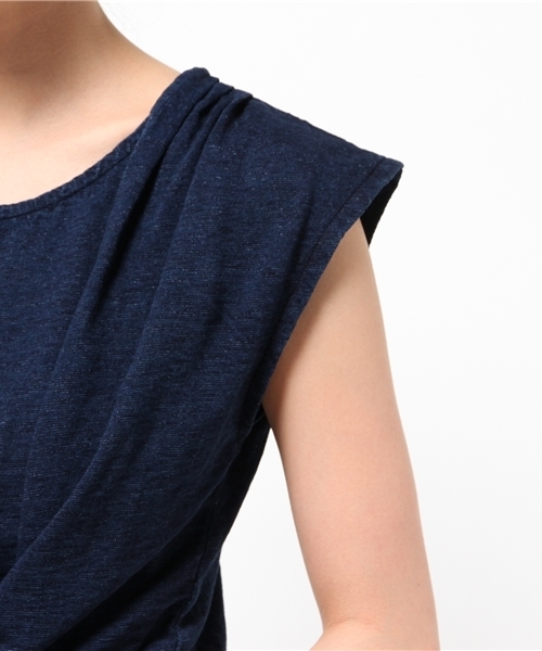 Kastane（カスタネ）の「【Kastane】インディゴ天竺ワンピース（ワンピース・レディース・インディゴブルー/ライトブルー/レッド・FREE）」の9枚目の写真