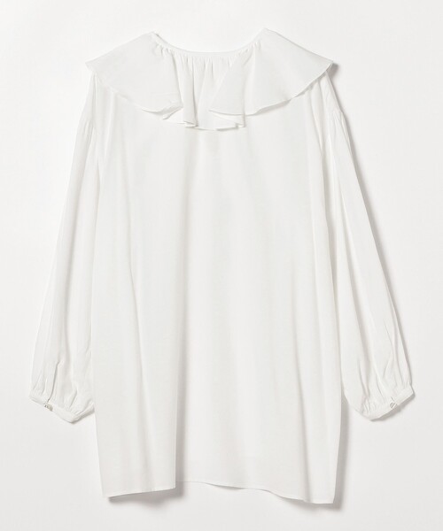 Ray BEAMS(レイビームス)の「Ray BEAMS / ラッフルカラー ロング ブラウス(シャツ/ブラウス・レディース・ホワイト/ブラック・ONE SIZE)」の17枚目の写真