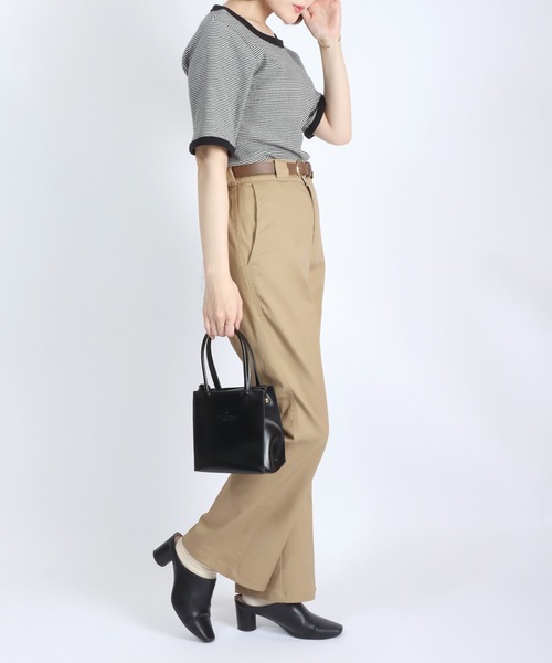 Dickies(ディッキーズ)の「Dickies(ディッキーズ)ツイルイージーフレアパンツ/カラーパンツ レディース(チノパンツ・レディース・アイボリー/ブラック/ストライプ/ベージュ/インディゴブルー・M/L)」の15枚目の写真