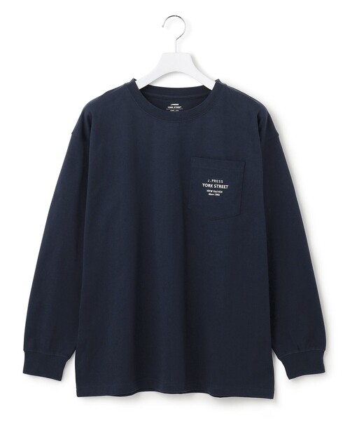 J.PRESS YORK STREET(ジェイプレスヨークストリート)の「【UNISEX】ワンポイントロゴTシャツ(Tシャツ/カットソー・メンズ・ホワイト系/グレー系/ネイビー系・SMALL/MEDIUM/LARGE)」の3枚目の写真