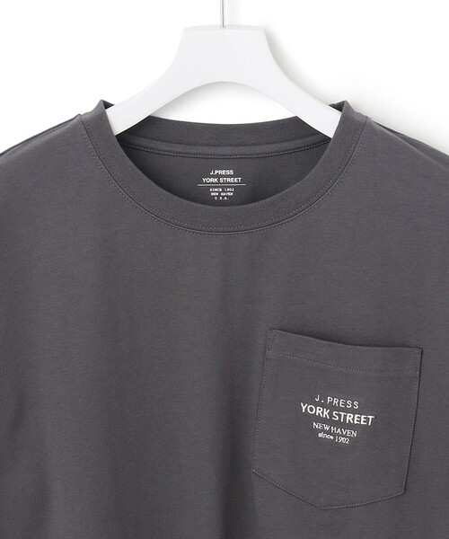 J.PRESS YORK STREET(ジェイプレスヨークストリート)の「【UNISEX】ワンポイントロゴTシャツ(Tシャツ/カットソー・メンズ・ホワイト系/グレー系/ネイビー系・SMALL/MEDIUM/LARGE)」の5枚目の写真