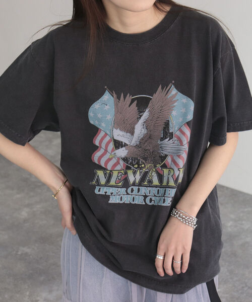 GOOD ROCK SPEED（グッドロックスピード）の「【WEB限定】【GOOD ROCK SPEED】イーグルTシャツ（Tシャツ/カットソー・レディース・ブラック/チャコールグレー・FREE）」の11枚目の写真