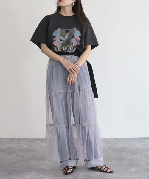 GOOD ROCK SPEED（グッドロックスピード）の「【WEB限定】【GOOD ROCK SPEED】イーグルTシャツ（Tシャツ/カットソー・レディース・ブラック/チャコールグレー・FREE）」の15枚目の写真