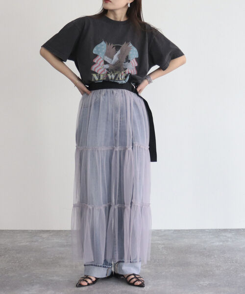 GOOD ROCK SPEED（グッドロックスピード）の「【WEB限定】【GOOD ROCK SPEED】イーグルTシャツ（Tシャツ/カットソー・レディース・ブラック/チャコールグレー・FREE）」の8枚目の写真