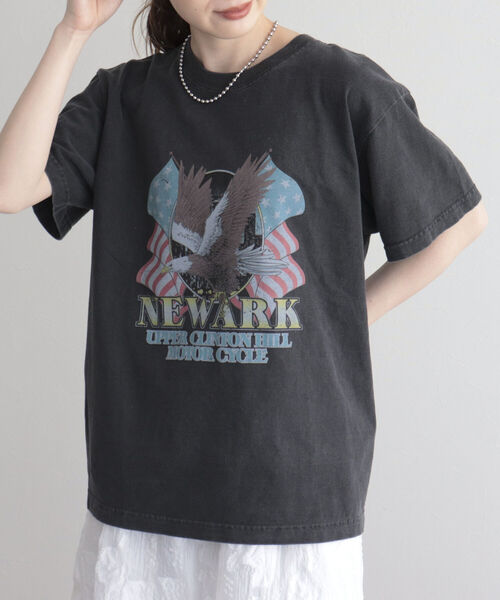 GOOD ROCK SPEED（グッドロックスピード）の「【WEB限定】【GOOD ROCK SPEED】イーグルTシャツ（Tシャツ/カットソー・レディース・ブラック/チャコールグレー・FREE）」の4枚目の写真