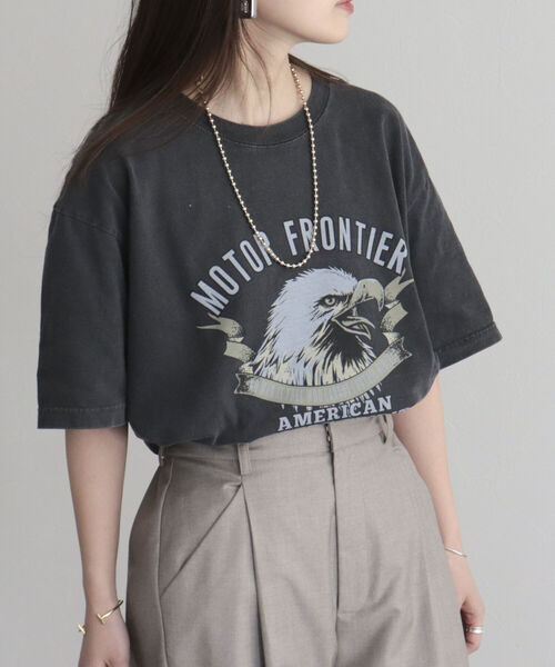 GOOD ROCK SPEED（グッドロックスピード）の「【WEB限定】【GOOD ROCK SPEED】イーグルTシャツ（Tシャツ/カットソー・レディース・ブラック/チャコールグレー・FREE）」の9枚目の写真