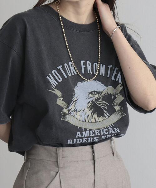 GOOD ROCK SPEED（グッドロックスピード）の「【WEB限定】【GOOD ROCK SPEED】イーグルTシャツ（Tシャツ/カットソー・レディース・ブラック/チャコールグレー・FREE）」の13枚目の写真