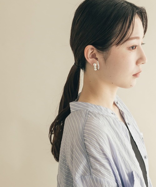 SMELLY（スメリー）の「パールナラビメタルカーブイヤリング（イヤリング・レディース・シルバー系その他・-）」の8枚目の写真
