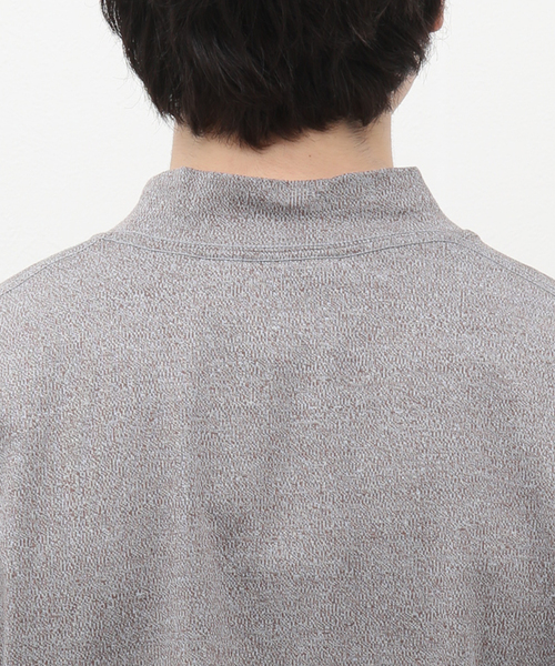 STILL BY HAND（スティルバイハンド）の「【STILL BY HAND / スティルバイハンド】 MIXテンジクハイネックT CS07231（Tシャツ/カットソー・メンズ・チャコールグレー/ブラック/ブラウン・46/48）」の10枚目の写真