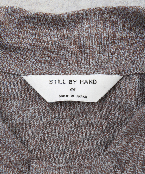 STILL BY HAND（スティルバイハンド）の「【STILL BY HAND / スティルバイハンド】 MIXテンジクハイネックT CS07231（Tシャツ/カットソー・メンズ・チャコールグレー/ブラック/ブラウン・46/48）」の14枚目の写真