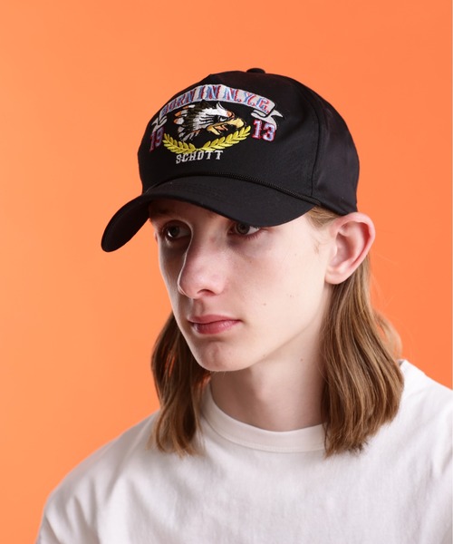 schott（ショット）の「【WEB LIMITED】Schott/ショット/TC TWILL CAP BORN IN N.Y.C./TCツイルキャップ "ボーンインニューヨーク"（キャップ・メンズ・ブルー/チャコールグレー/ブラック・F）」の8枚目の写真