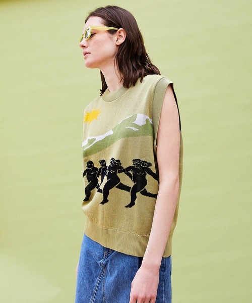 Carne Bollente(カルネボレンテ)の「Carne Bollente/カルネボレンテ Nutting Hill【MAISON SPECIAL】(ニット/セーター・レディース・グリーン・SMALL/MEDIUM)」の7枚目の写真