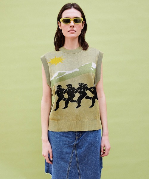 Carne Bollente(カルネボレンテ)の「Carne Bollente/カルネボレンテ Nutting Hill【MAISON SPECIAL】(ニット/セーター・レディース・グリーン・SMALL/MEDIUM)」の2枚目の写真