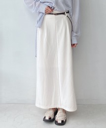 AS KNOW AS plus | ○リバーシブルベルト付きリップルナロースカート(スカート)
