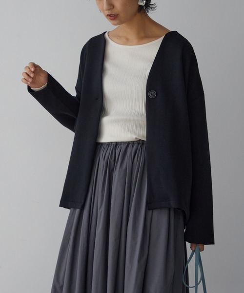 for/c(フォーシー)の「ダンボールコクーンジャケット【サスティナブル】(その他アウター・レディース・ブラック・M/L/LL)」の8枚目の写真