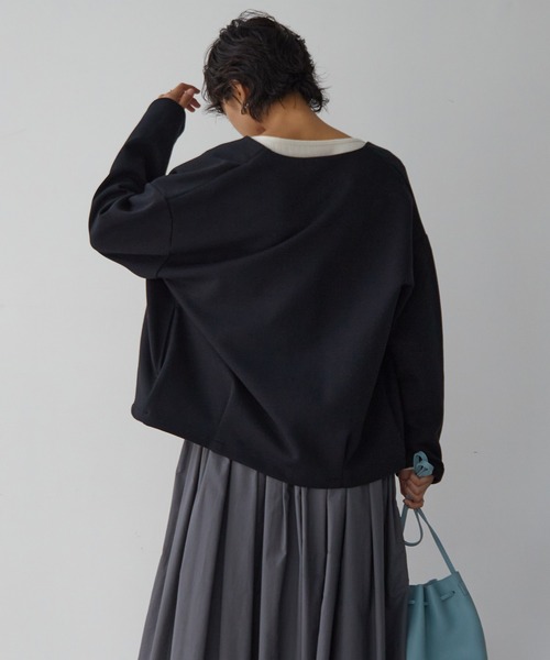 for/c(フォーシー)の「ダンボールコクーンジャケット【サスティナブル】(その他アウター・レディース・ブラック・M/L/LL)」の12枚目の写真