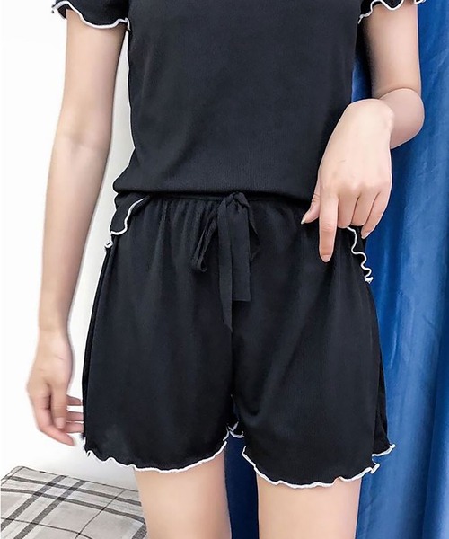 NinaetLina（ニナエリナ）の「上下セットアップルームウェア（ルームウェア/パジャマ・レディース・イエロー/ホワイト/ピンク/ラベンダー/グレー/ブラック/オリーブ・FREE）」の15枚目の写真