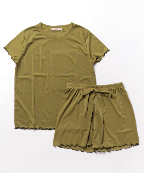 NinaetLina（ニナエリナ）の「上下セットアップルームウェア（ルームウェア/パジャマ・レディース・イエロー/ホワイト/ピンク/ラベンダー/グレー/ブラック/オリーブ・FREE）」の20枚目の写真