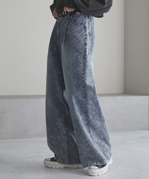 cussil | 【cussil】TRストレッチルーズシルエットハイウエストストレートパンツ/デニムパンツ(スラックス)