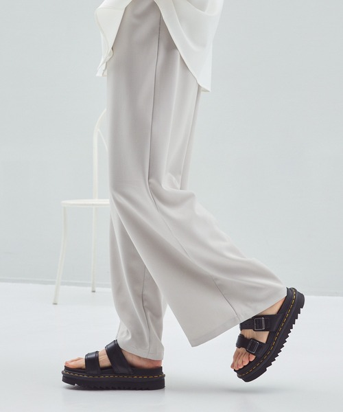 cussil（クシル）の「【cussil/クシル】TRストレッチルーズシルエットハイウエストストレートパンツ/デニムパンツ（スラックス・メンズ・ブラック/ライトグレー/ダークグレー/サックスブルー/ブラック系/ブルー系/チャコールグレー/ダークブラウン/ダークグリーン/グレー・S/M/L/XS）」の12枚目の写真