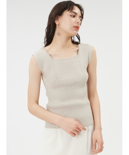 「FRAY I.D」 ノースリーブニット ONE SIZE ベージュ レディース FRAY I.Dベージュ ノースリーブニット M - メルカリ