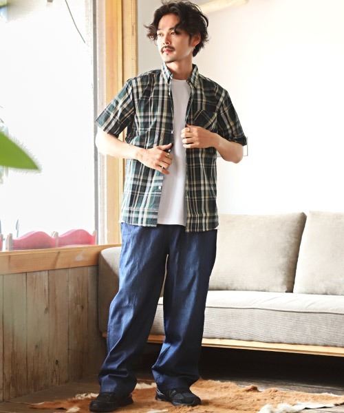 Chillfar｜チェック柄半袖シャツ | Rakuten Fashion(楽天