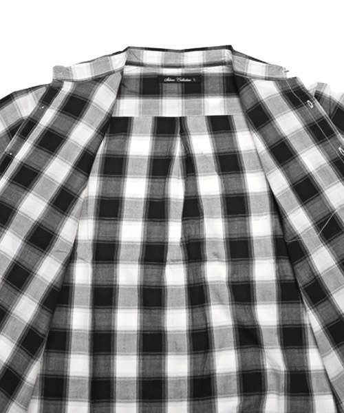 LUXSTYLE（ラグスタイル）の「先染めチェック柄半袖シャツ（シャツ/ブラウス・メンズ・ブラック系その他2/ブラック系その他/グリーン系その他・XL/M/L）」の7枚目の写真