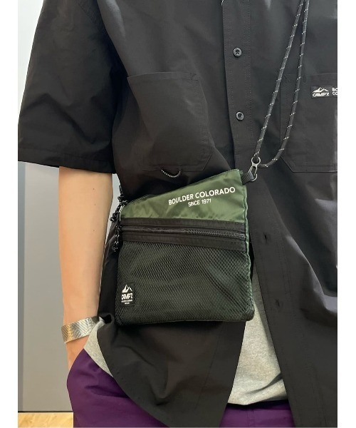 CAMP7(キャンプセブン)の「【CAMP7】リップストップサコッシュ(ショルダーバッグ・メンズ・カーキブラウン/ブラック・ONE SIZE)」の15枚目の写真