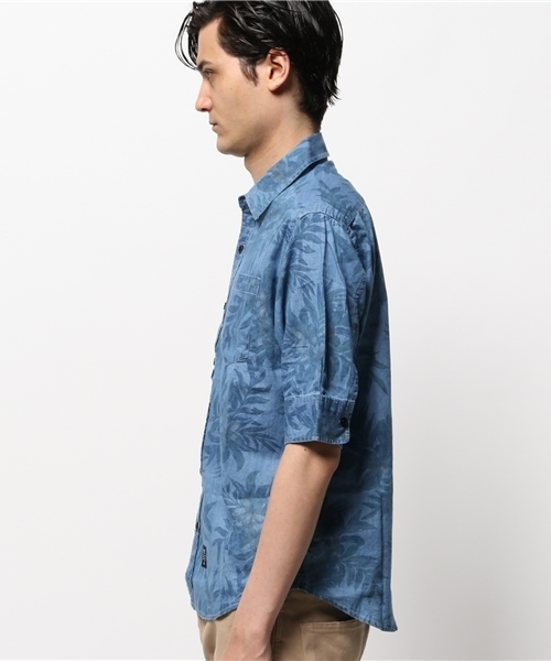 VENCEEXCHANGE(ヴァンスエクスチェンジ)の「デニム花柄総プリントシャツ5LS(シャツ/ブラウス・メンズ・ブルー・SMALL/LARGE/MEDIUM)」の7枚目の写真