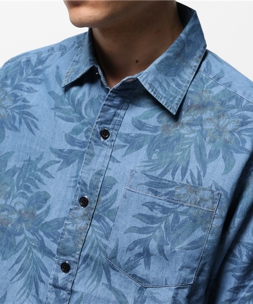 VENCEEXCHANGE(ヴァンスエクスチェンジ)の「デニム花柄総プリントシャツ5LS(シャツ/ブラウス・メンズ・ブルー・SMALL/LARGE/MEDIUM)」の9枚目の写真
