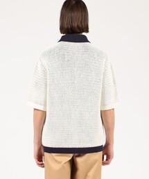 CABaN コットンナイロン ハンドクロシェポロカーディガン caban（キャバン）の「CABaN コットンナイロン ハンドクロシェ