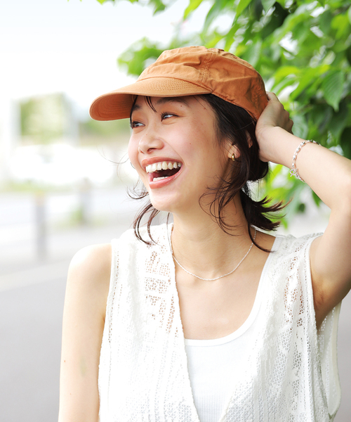 JOURNAL STANDARD relume（ジャーナルスタンダード　レリューム）の「【newhattan】DAMAGED BASEBALL CAP：キャプ（ハット・レディース・アイボリー/ベージュ/チャコールグレー/レンガ・FREE）」の4枚目の写真