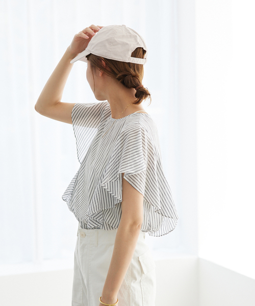 JOURNAL STANDARD relume（ジャーナルスタンダード　レリューム）の「【newhattan】DAMAGED BASEBALL CAP：キャプ（ハット・レディース・アイボリー/ベージュ/チャコールグレー/レンガ・FREE）」の12枚目の写真