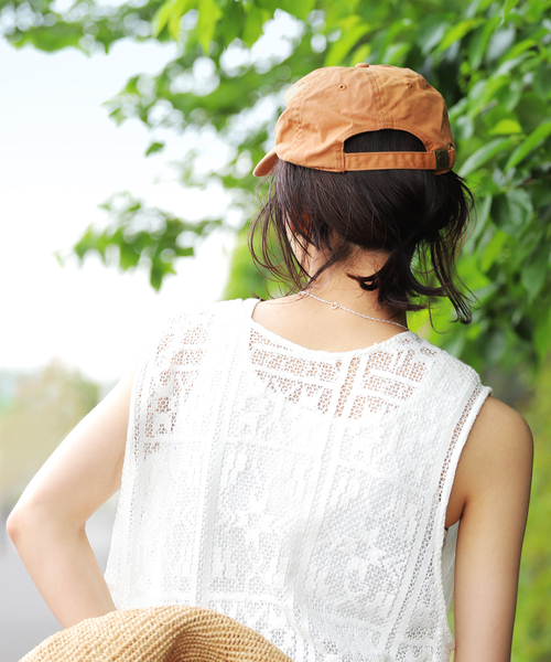 JOURNAL STANDARD relume（ジャーナルスタンダード　レリューム）の「【newhattan】DAMAGED BASEBALL CAP：キャプ（ハット・レディース・アイボリー/ベージュ/チャコールグレー/レンガ・FREE）」の7枚目の写真