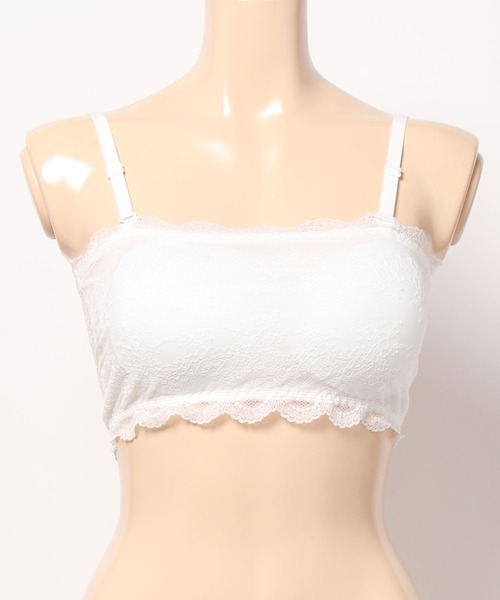 Lace Ladies（レースレディース）の「フレンチシックチューブトップブラジャー（チューブトップ・レディース・モカ/ブラック/ホワイト/グレー・FREE）」の10枚目の写真