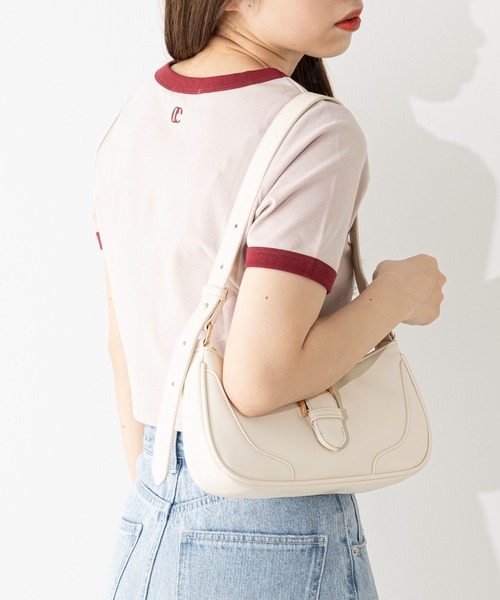 Chico(チコ)の「リンガー配色ロゴプリントT(Tシャツ/カットソー・レディース・ブルー/ブラック/ホワイト/ピンク・FREE)」の18枚目の写真