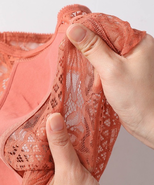 bijorie（ビジュリィ）の「【bijorie】ベストボディブラ　Vバックレース／Beach Flower series（ブラジャー・レディース・ネイビー/レッド/アイボリー・MEDIUM/LARGE/LG）」の9枚目の写真