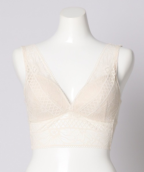 bijorie（ビジュリィ）の「【bijorie】ベストボディブラ　Vバックレース／Beach Flower series（ブラジャー・レディース・ネイビー/レッド/アイボリー・MEDIUM/LARGE/LG）」の12枚目の写真