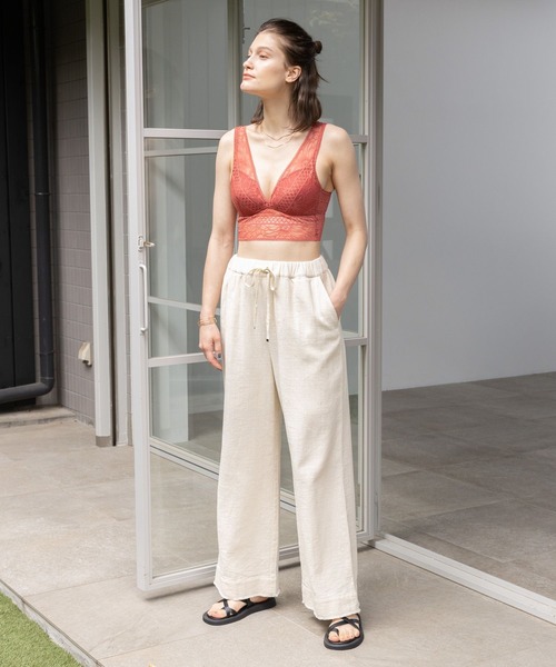 bijorie（ビジュリィ）の「【bijorie】ベストボディブラ　Vバックレース／Beach Flower series（ブラジャー・レディース・ネイビー/レッド/アイボリー・MEDIUM/LARGE/LG）」の4枚目の写真